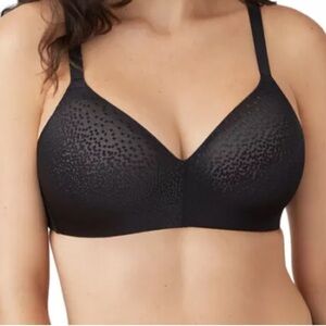 Wacoal Back Appeal Wire Free T-Shirt Bra 36DDD Black
